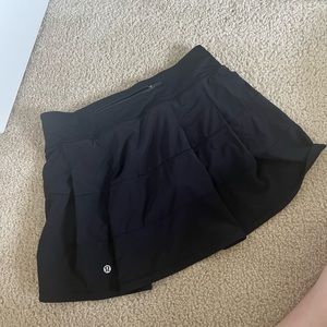 Black Lululemon Pace Rival Tennis Skirt